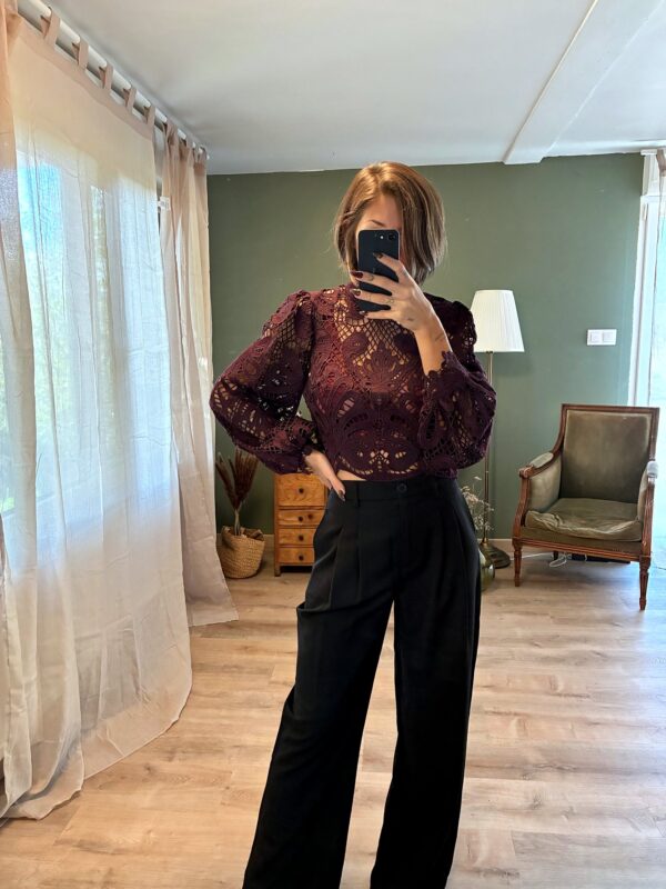 Blouse Elina bordeaux