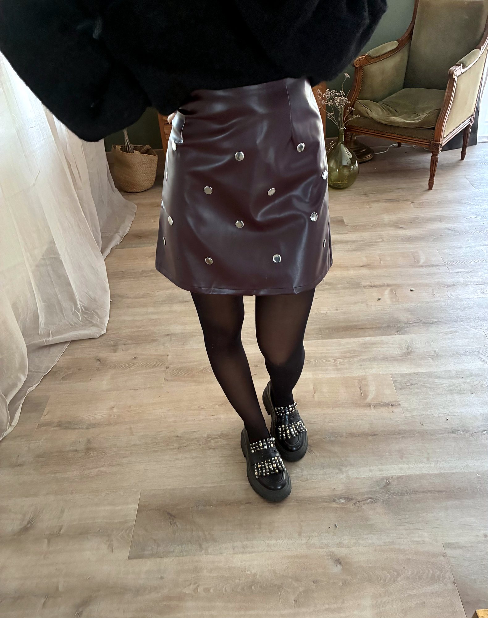 Jupe Cassandre bordeaux