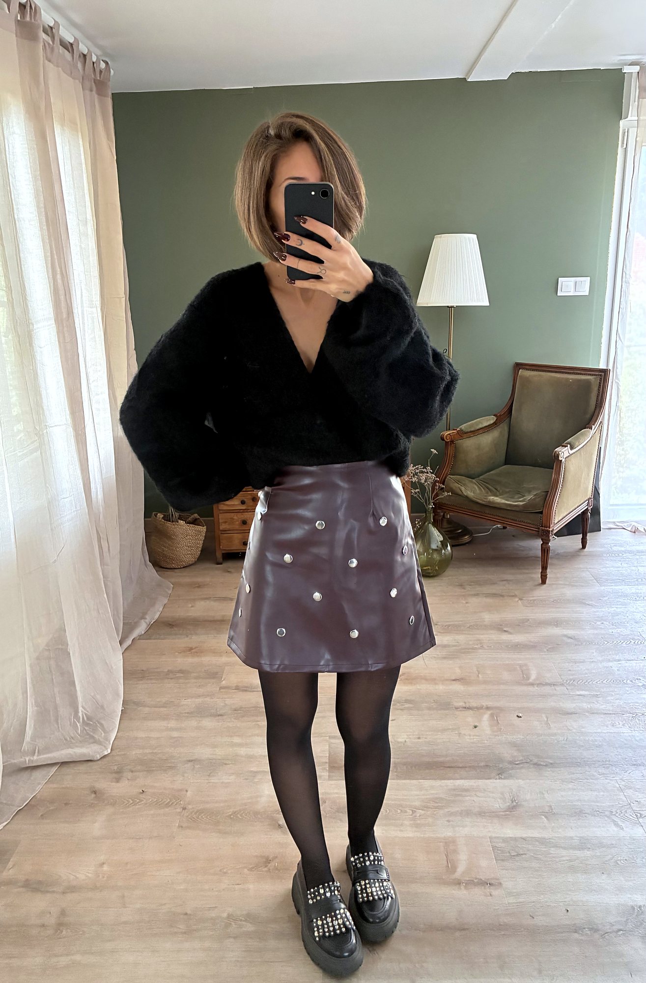 Jupe Cassandre bordeaux
