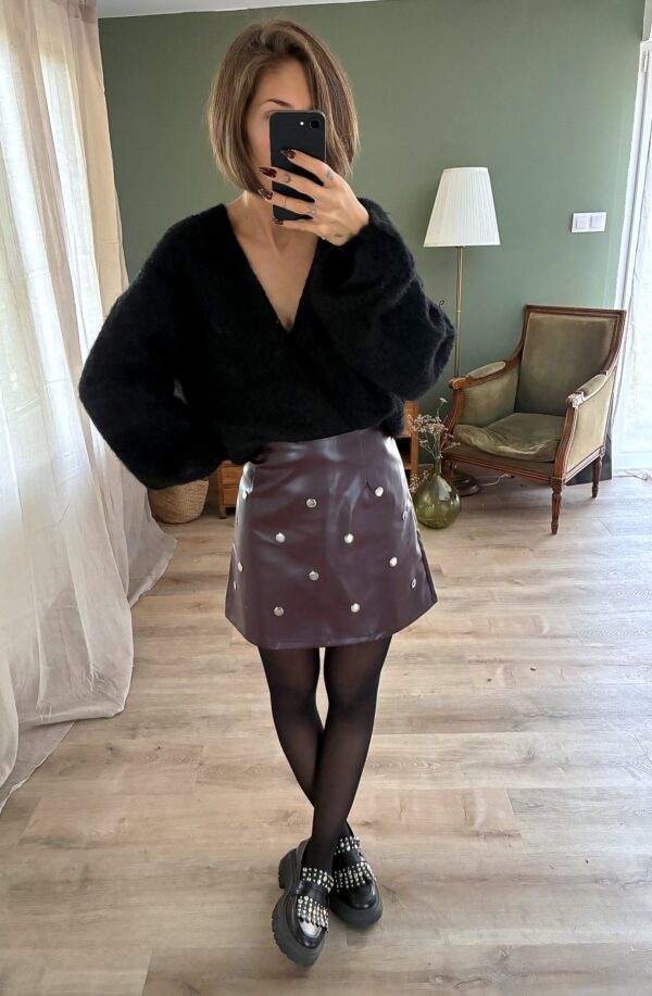 Jupe Cassandre bordeaux