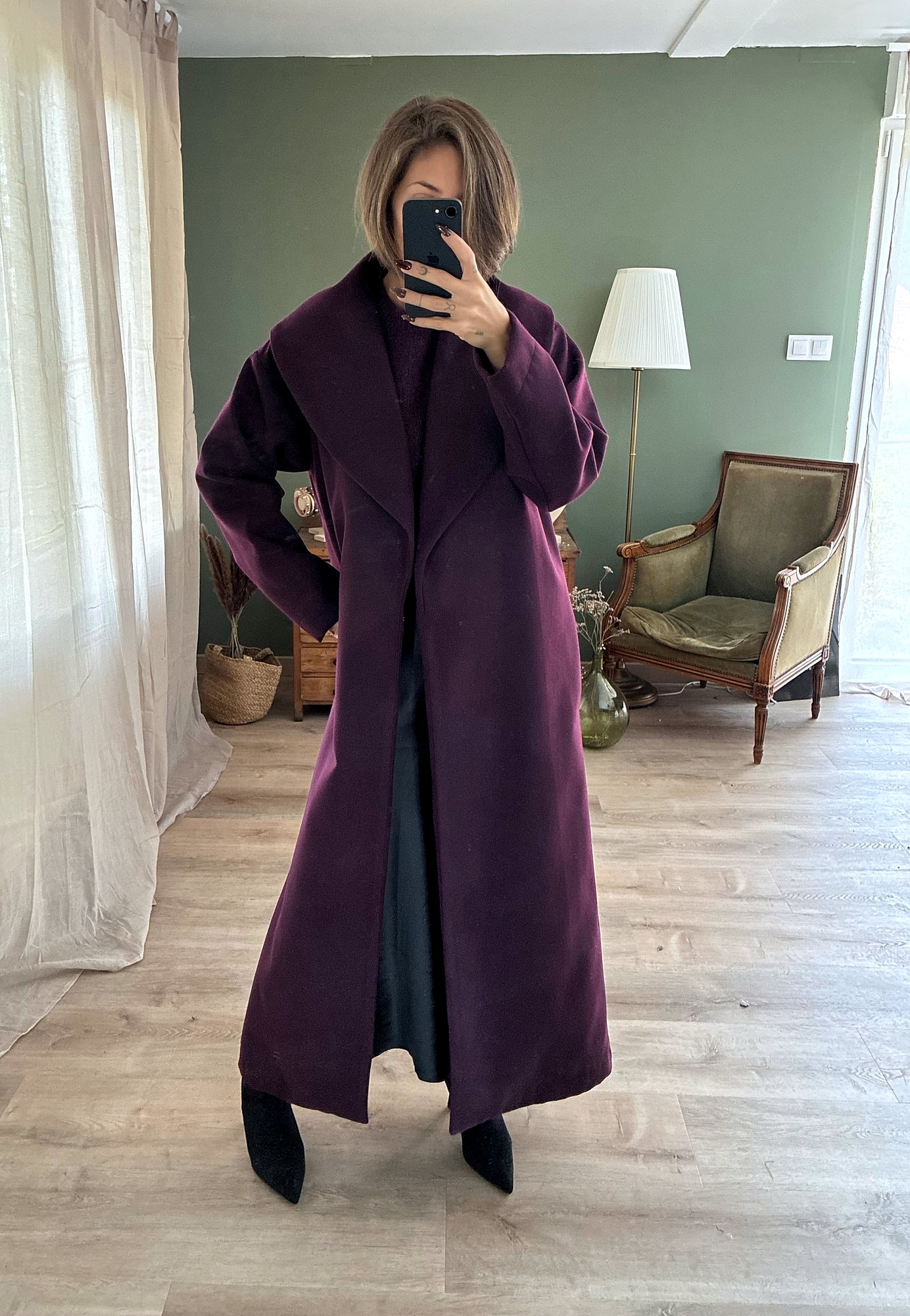 Manteau Montmartre bordeaux