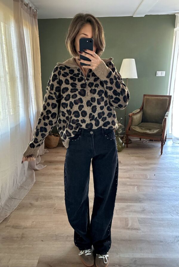 Pull Sienna léopard