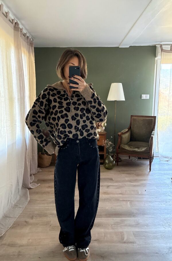 Pull Sienna léopard